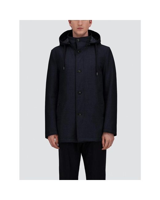 Herno Single-Breasted Coat in het Blue voor heren
