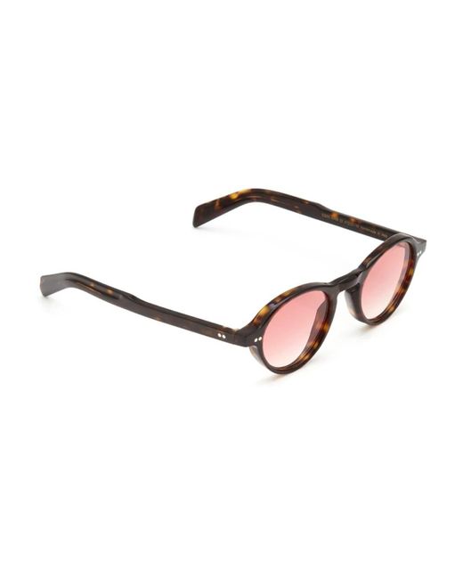 Cutler & Gross Brown Vintage oval sonnenbrille modell gr08