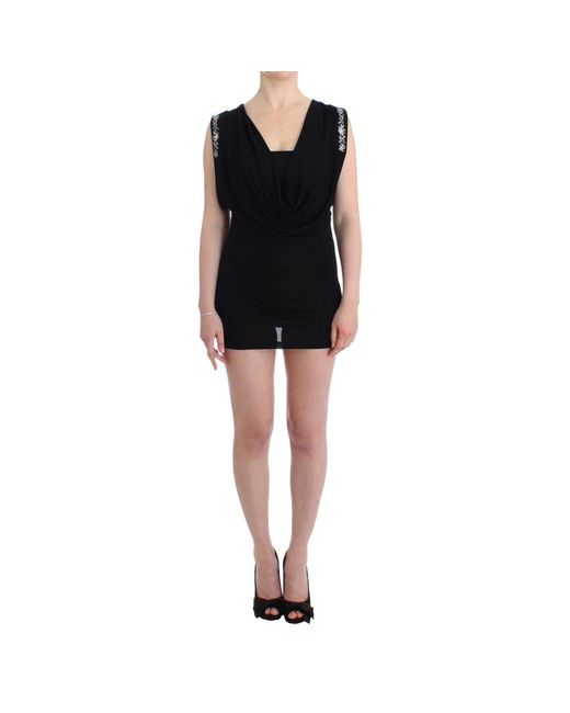 Rocco Barocco Black Short Dresses