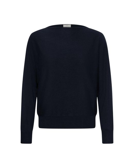 Kaffe Blue Rundhals-Strickware