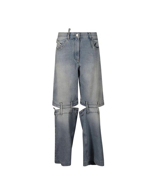 The Attico Gray Wide Jeans