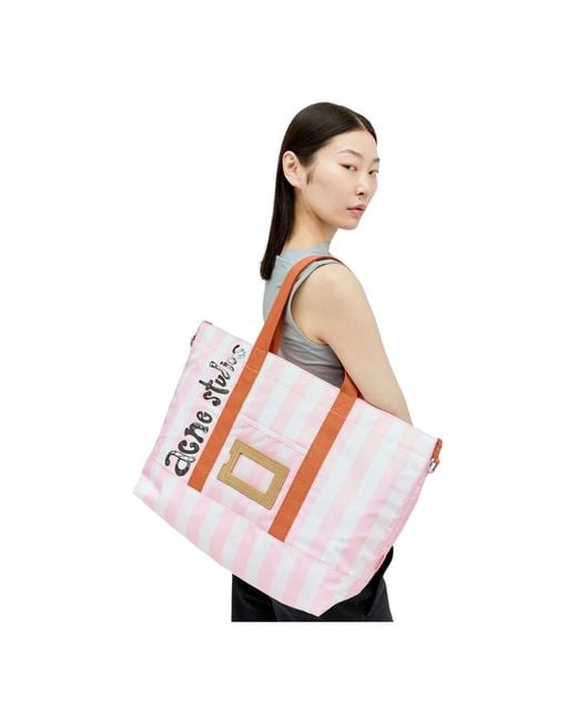 Acne Pink Shopping Bags