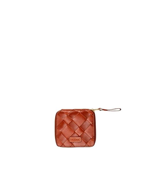 Cala & Jade Red Iggi Kleines Quadratisches Portemonnaie