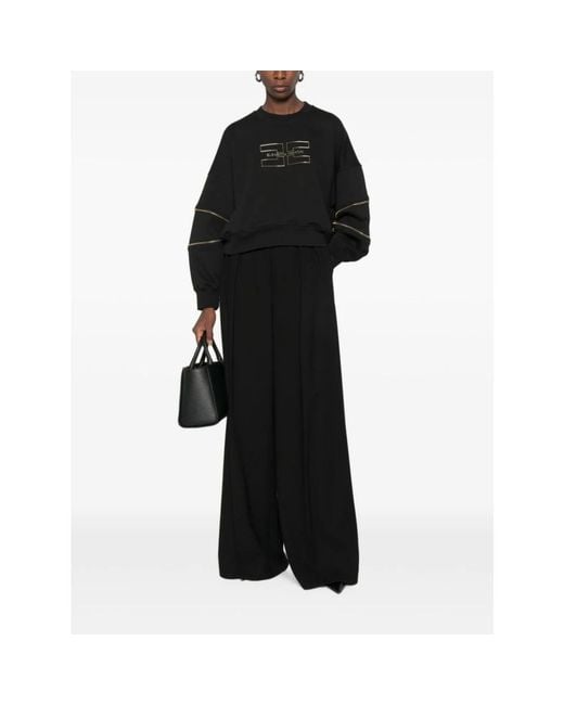Elisabetta Franchi Black Sweatshirts
