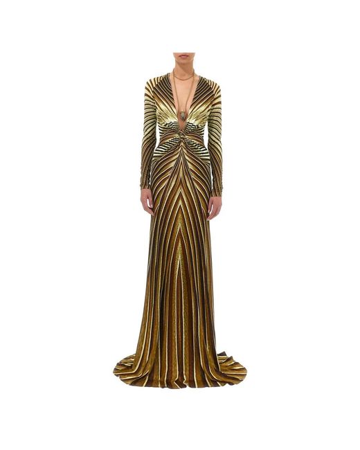 Roberto Cavalli Metallic Gowns