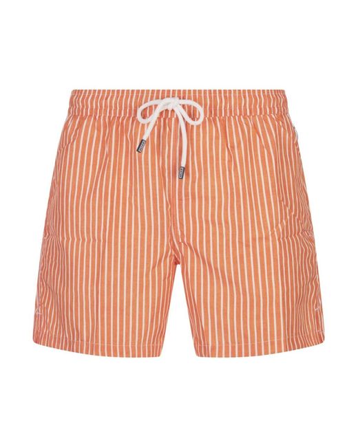 Fedeli Orange Beachwear for men