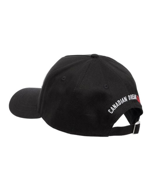 DSquared² Black Baseball Cap for men