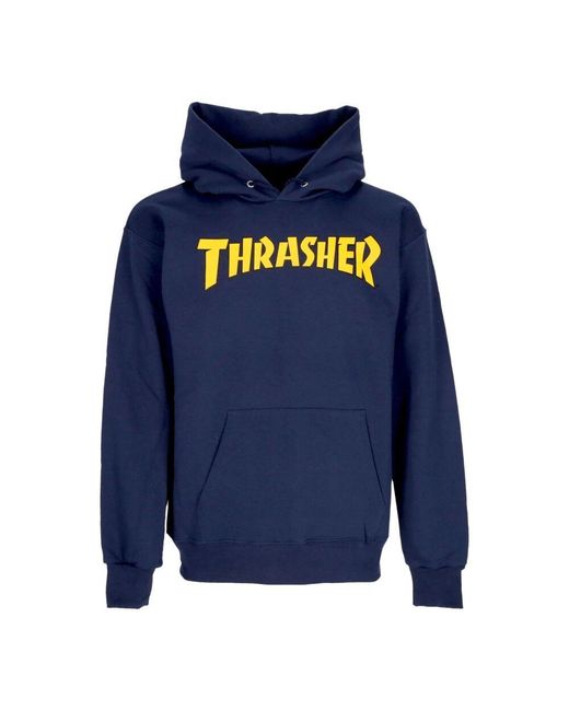 Thrasher Logo Print Hoodie in Blue für Herren