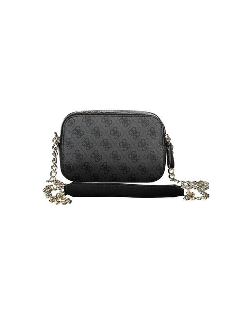 Guess Black Schwarze Handtasche Mit Kettenriemen