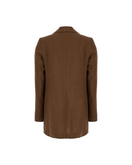 Blazers di Plain Units in Brown