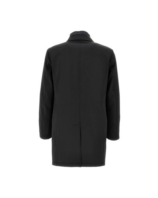 Fay Black Single-Breasted Coats for men