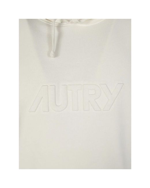 Autry Stylischer hoodie für täglichen komfort in White für Herren