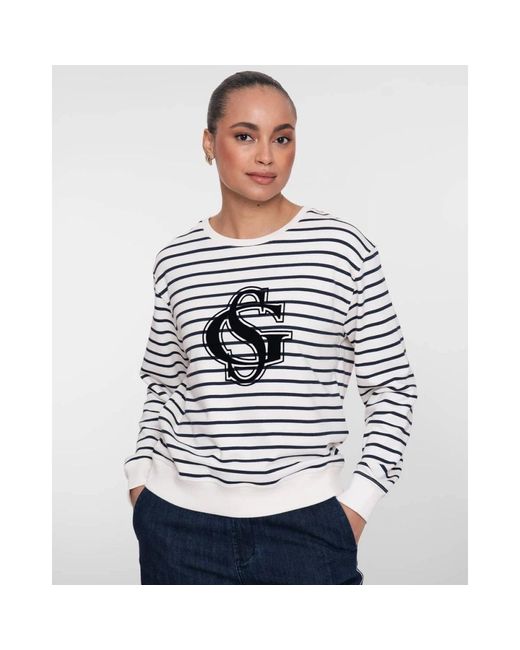 Geisha Sweat Striped in het White