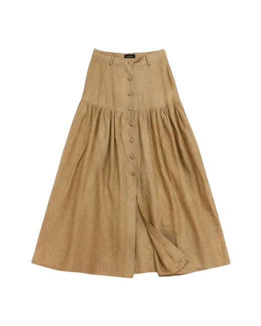 ACTUALEE Natural Maxi Skirts