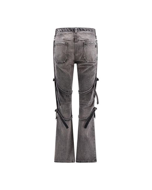Courreges Jeans ,Grijs ,Katoen Flared Jeans in het Gray