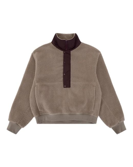 Entire studios System Fleece Pullover Sweatshirt in het Brown voor heren