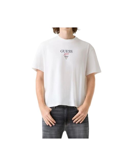 Guess Baker Logo Tee in het Gray voor heren