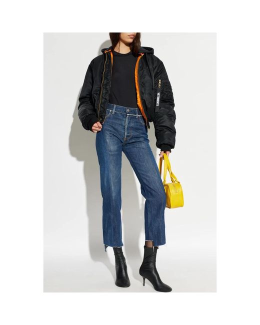 Vetements Blue Cropped Jeans