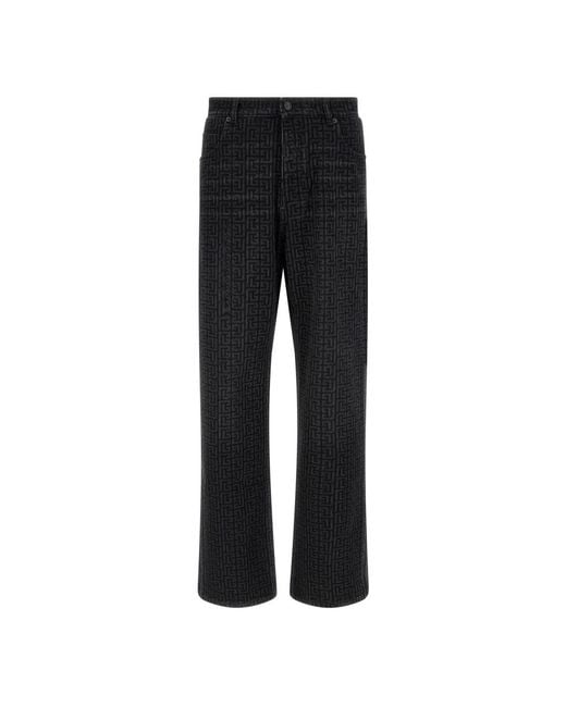 Balmain Black Straight Fit Jeans for men