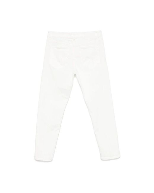 PT Torino Denim hose mit klassischen details in White für Herren