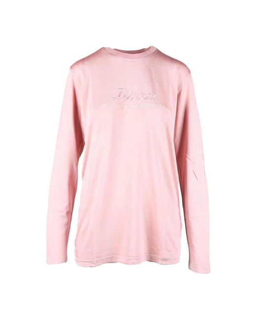 DIESEL Pink Long Sleeve Tops