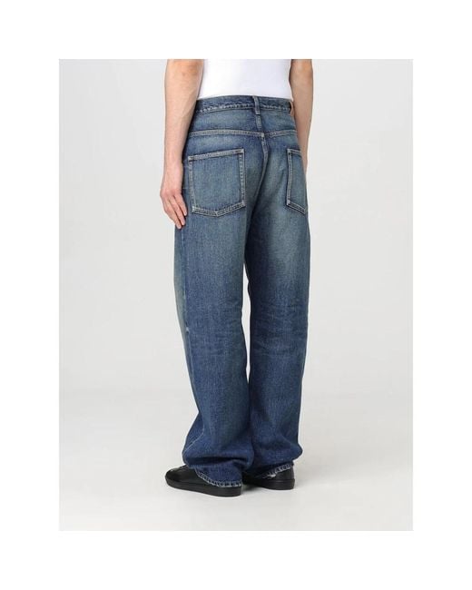 Wide Jeans Saint Laurent de hombre de color Blue