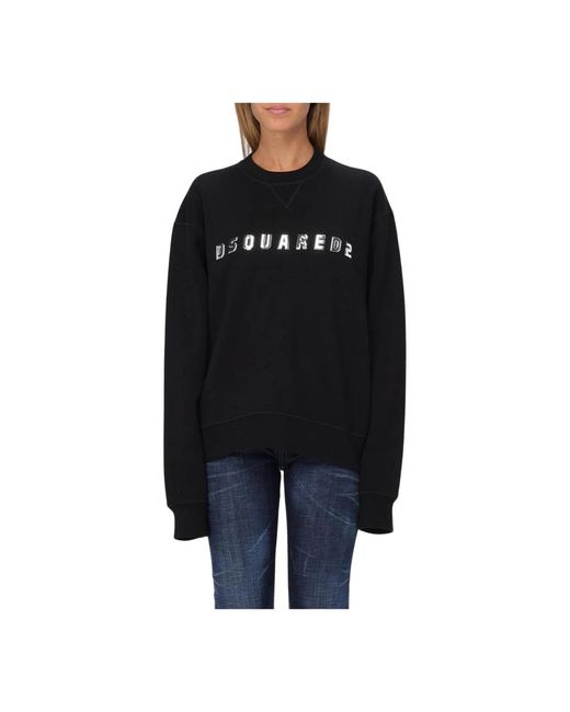 DSquared² Black Sweatshirt Relaxed Fit
