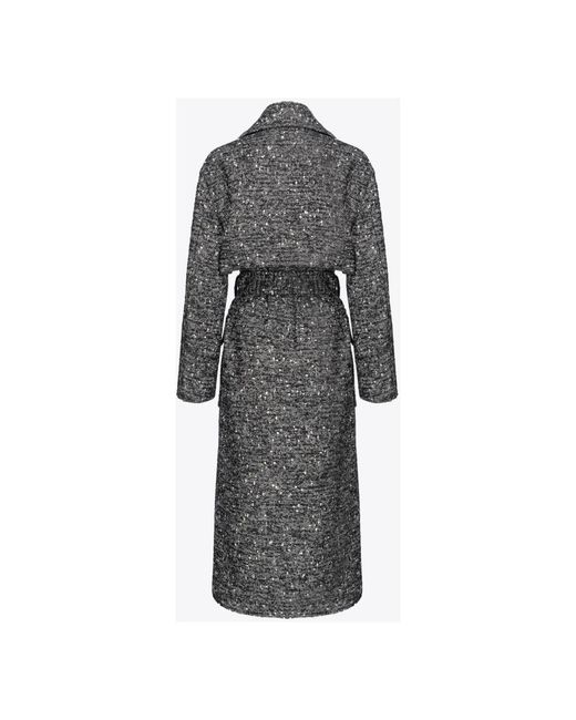 Pinko Gray Belted Coats
