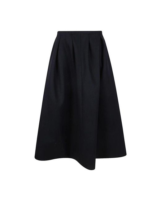 Patou Black Plissierter midi-rock
