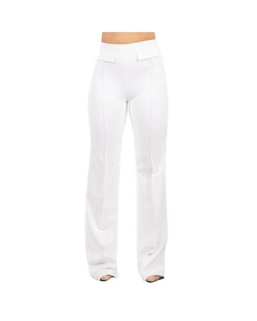 Elisabetta Franchi White Wide Trousers