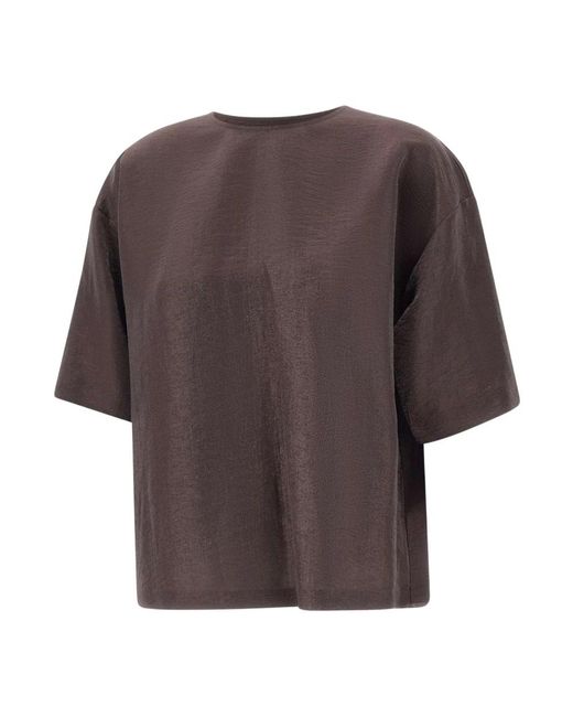 Boss Blouse Met Korte Mouwen in het Brown