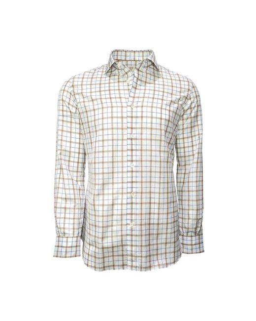 Mazzarelli White Casual Shirts for men