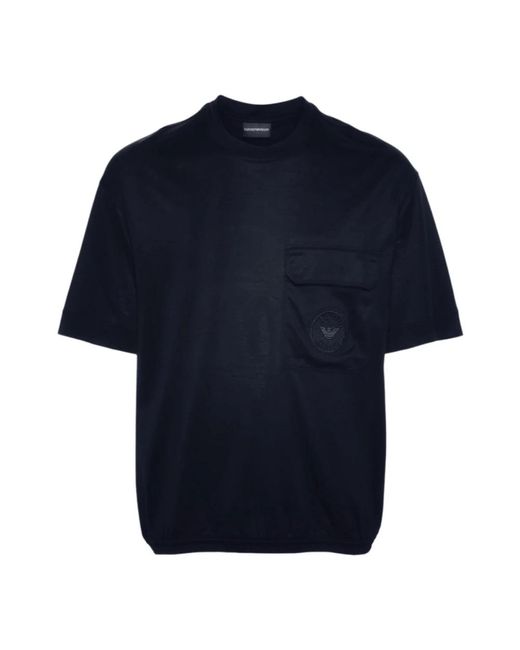 T-Shirts Emporio Armani pour homme en coloris Blue