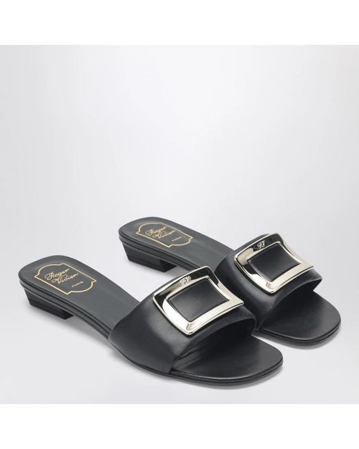 Roger Vivier Black Heeled Mules