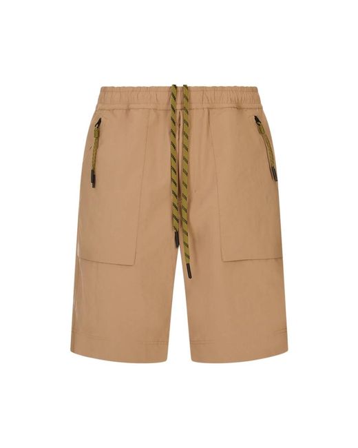 Moncler Korte Broeken ,Polyester Technical Shorts in het Natural voor heren