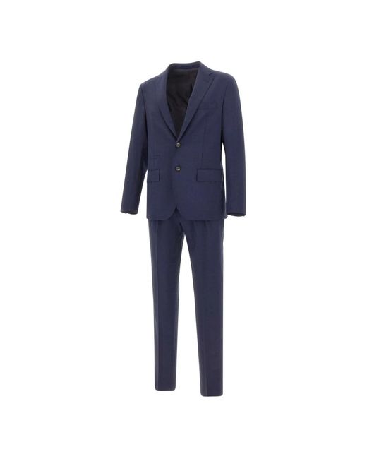 Eleventy Blue Single Breasted Suits for men