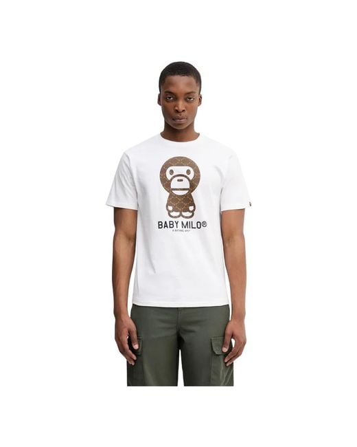 A Bathing Ape Grafisch T-Shirt in het White voor heren