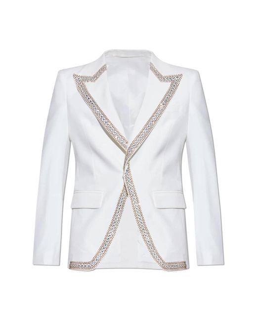 DSquared² Blazer Met Glinsterende Applicaties in het White voor heren