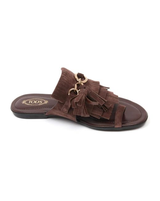 Tod's Brown Flip Flops