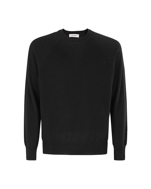 Kangra Black Round-Neck Knitwear for men