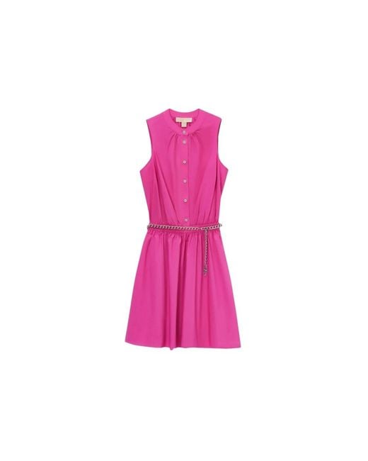 Michael Kors Pink Shirt Dresses