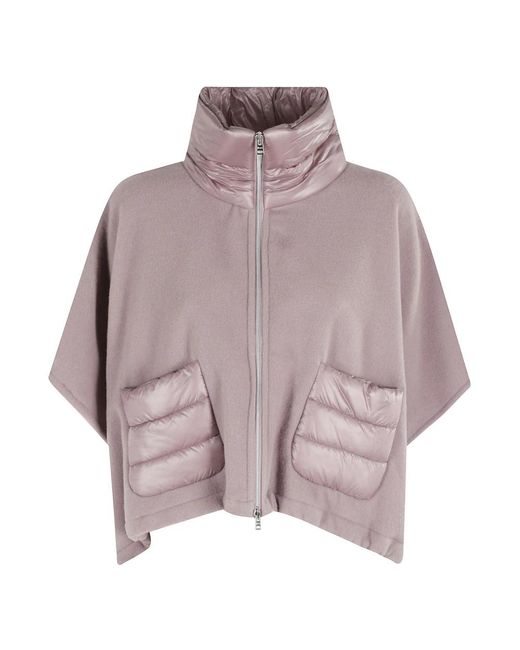 Herno Resort Short Poncho in het Purple