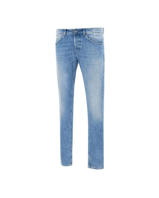Dondup Blue Straight Jeans for men