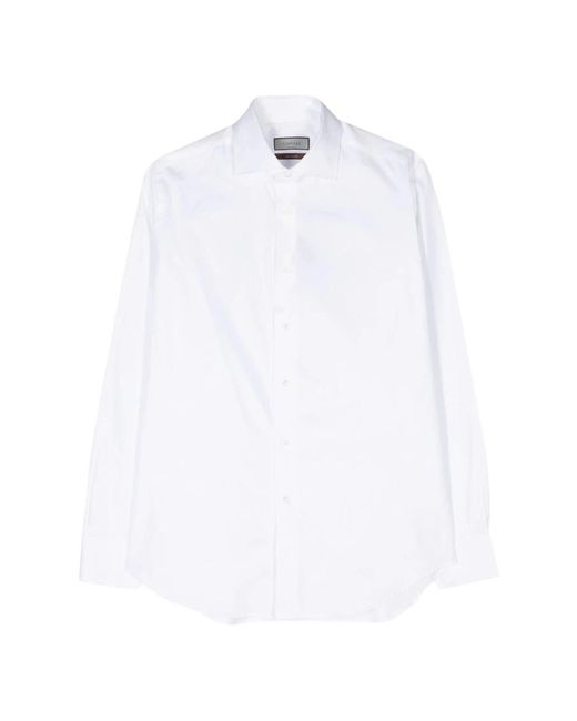 Camicia in cotone impeccabile di Canali in White da Uomo