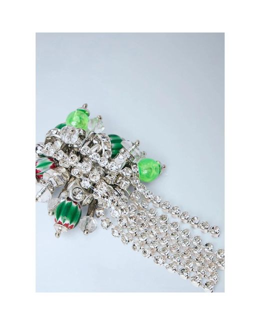 Dries Van Noten Green Earrings