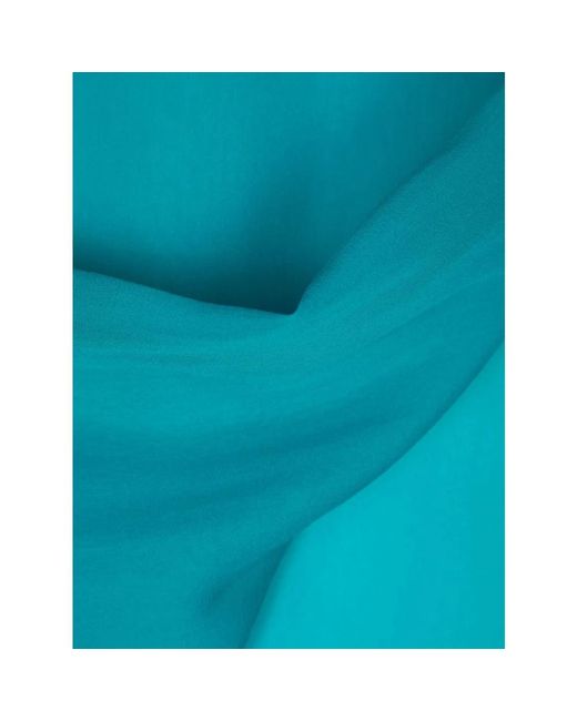 Alberta Ferretti Blue Silky Scarves
