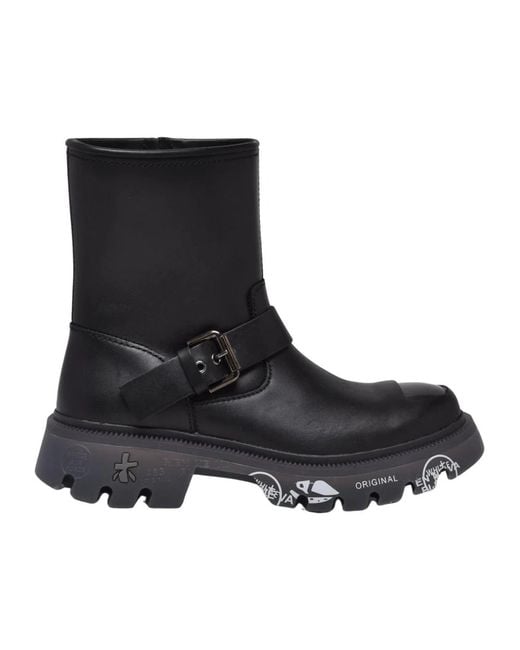 Premiata Black Biker Ankle Boot
