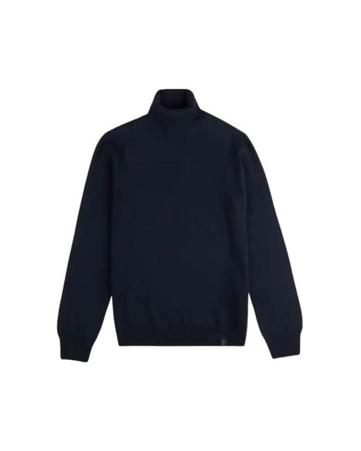 Fay Blue Turtlenecks for men
