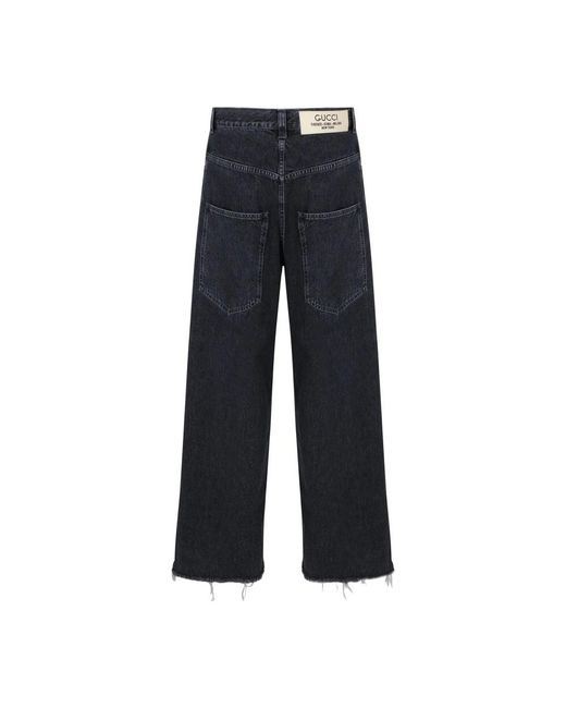 Gucci Wide-Leg Denim Jeans in het Blue voor heren