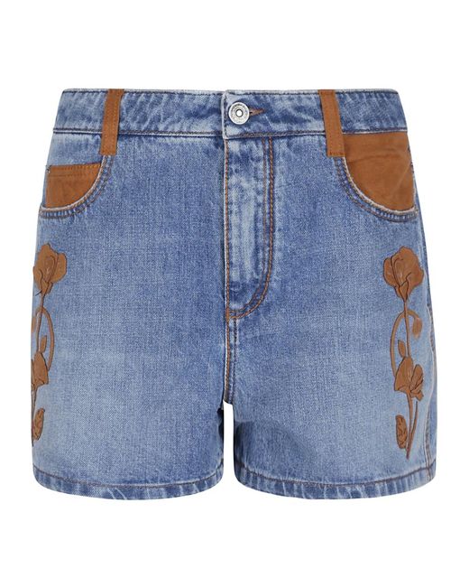 Denim Shorts Ermanno Scervino de color Blue